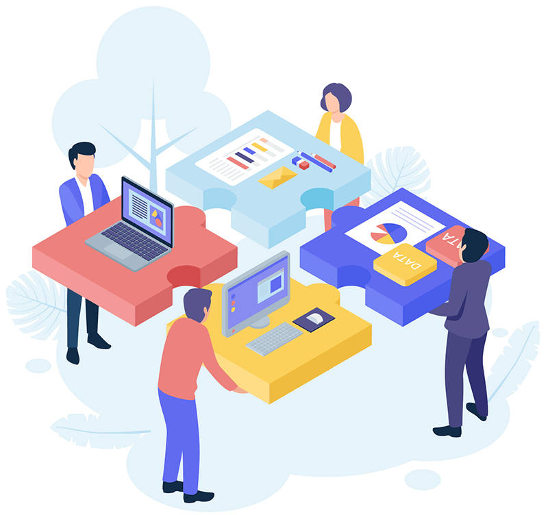 Data and technology illustration